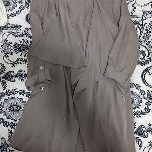 Grey Trench/ Waterfall Style light jacket/blazer
